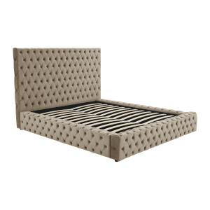 Canapé abatible chéster 160 x 200 cm - Terciopelo - Topo -…