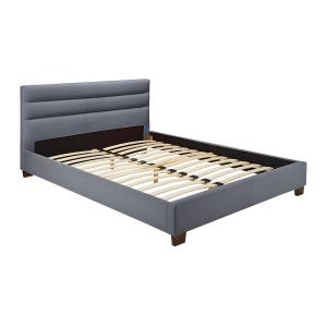 Cama 180 x 200 cm - Tela - Gris - FAUSTIN