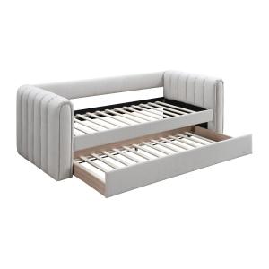 Cama nido 90 x 190 cm - Tela - Beige - SAHONA