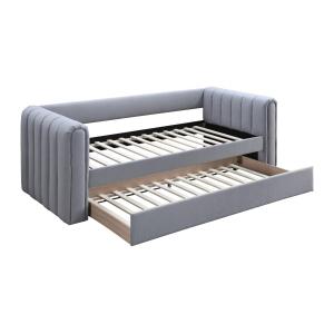 Cama nido 90 x 190 cm - Tela - Gris - SAHONA