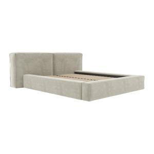 Canapé abatible de 160 x 200 cm - Tela rizada - Beige - TIM…