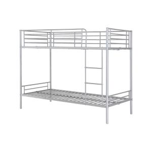 Cama litera DUOTIS II - 2 camas 90x190 cm - Plateado