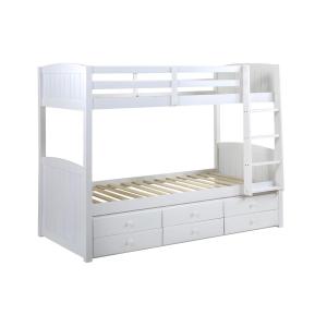 Cama litera separable ANCHISE - 90x190cm - Con compartiment…