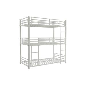 Litera triple 3 x 90 x 190 cm - Metal - Blanco - ELOUAN III