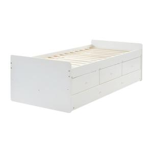 Cama nido TITOUAN con 3 cajones - 90 x 190 cm - MDF y Pino…