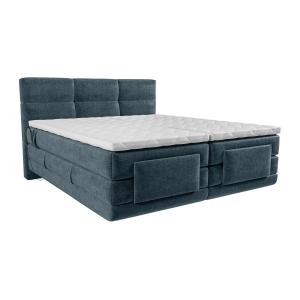 Conjunto completo boxspring cabecero tapizado   somieres re…