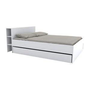 Cama con cabecero compartimentos y cajones - 140x190 cm - B…