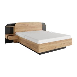 Cama con mesas de noche 160 x 200 cm - Con LEDs - Color: na…