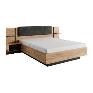 Cama con mesitas de noche 140 x 190 cm - Con LEDs - Color:…