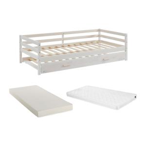 Cama nido AEDAN II - 2 x 90 x 190 cm - Pino macizo y MDF -…