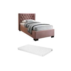 Cama MASSIMO con cabecero capitoné - 90 x 200 cm - Terciope…
