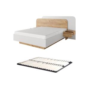 Cama con mesitas de noche 160 x 200 cm - Con LEDs - Color n…