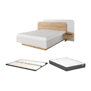 Cama con mesitas de noche 160 x 200 cm - Con LEDs - Color:…