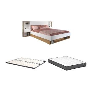 Cama con mesas de noche y compartimentos 160 x 200 cm - Col…