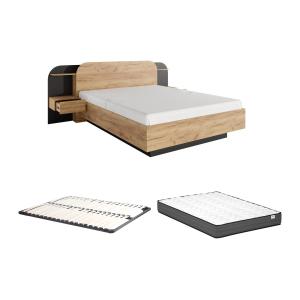 Cama con mesitas de noche 160 x 200 cm - Con LEDs - Color:…