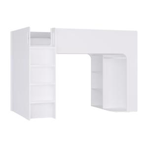 Litera alta 90 x 190 cm con almacenamiento - blanco - COLUMI