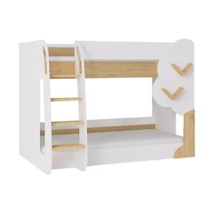 Literas 2 x 90 x 190 cm - blanco y natural - PILATI