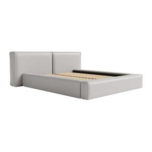 Canapé abatible 160 x 200 cm - Tela - Gris claro - TIMANO d…