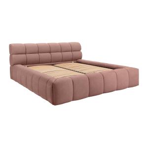 Canapé abatible 160 x 200 cm - Tela - Rosa - FORVIK de Pasc…