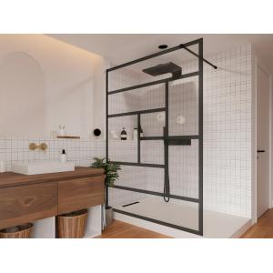 Mampara de ducha italiana estilo industrial SEFANA - 140x20…