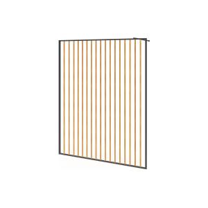 Mampara de ducha italiana de aluminio - Efecto madera y neg…