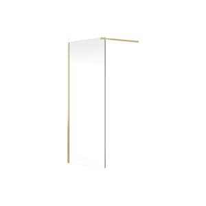 Mampara de ducha estilo italiano - Dorado - 120x200 cm - DA…