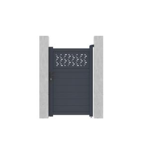Portón de aluminio Ancho 103 x Alt. 166 cm antracita BAZIO