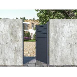 Portón de aluminio persiana Ancho 103 x Alt. 166 cm antraci…