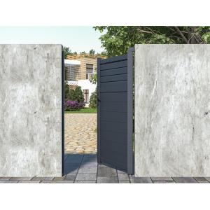 Portón de aluminio persiana Ancho 103 x Alt. 181 cm antraci…