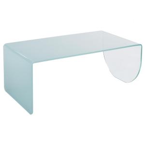 Mesa de centro de vidrio templado - Transparente y azul - K…