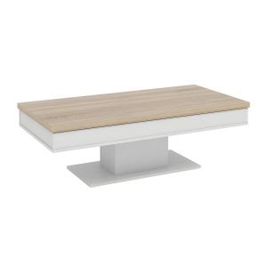 Mesa de centro ASTULIA - con compartimentos - Blanco - Tabl…