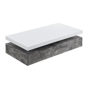 Mesa de centro FELIX - 2 cajones - MDF - Color: cemento y b…