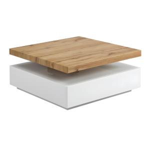 Mesa de centro KYRIA - 1 cajón y tablero pivotante - MDF -…