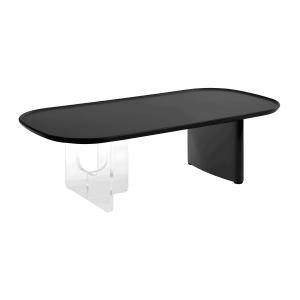 Mesa de centro de MDF y acrílico - Negro y transparente - R…