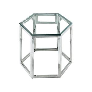 Mesa de centro (a la unidad) - Cristal templado y acero - C…