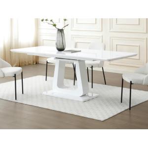 Mesa extensible para 6 a 8 personas en MDF - Blanco lacado…