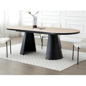 Mesa de comedor extensible de 6 a 10 personas en MDF y meta…