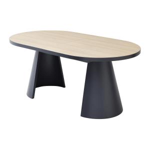 Mesa de comedor extensible de 6 a 10 personas en MDF y meta…