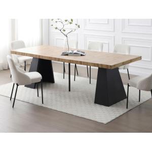 Mesa de comedor extensible de 4 a 10 personas en MDF y meta…