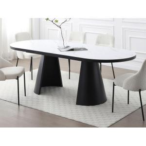 Mesa de comedor extensible para 6 a 10 personas en MDF y me…