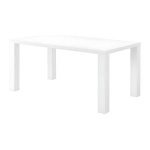 Mesa de comedor MONICA - 6 comensales - MDF lacado blanco