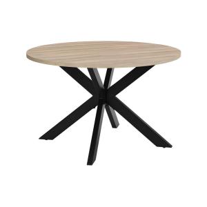 Mesa de comedor TILKI - 4 comensales - MDF y metal - roble…