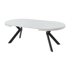 Mesa de comedor extensible 4 a 8 comensales de MDF y acero…