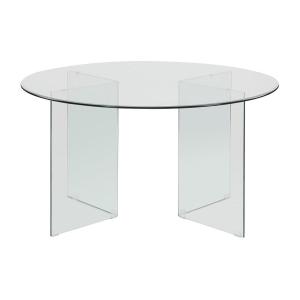 Mesa de comedor ADAMO - 6 comensales - Cristal templado