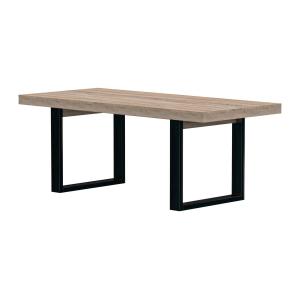 Mesa de comedor 8 comensales - Color: natural y negro - NAD…