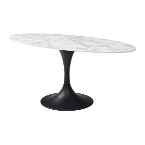 Mesa de comedor para 8 personas de cerámica y metal negro -…