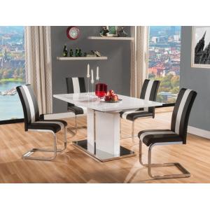 Pack mesa   4 sillas TRINITY - Blanco y Negro