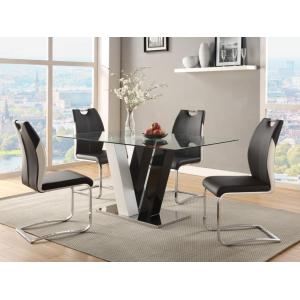 Pack mesa   4 sillas WINCH - Color negro y blanco