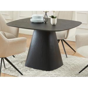 Mesa de comedor 4 cubiertos en MDF - Negro - MINAZELA