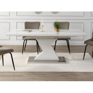 Mesa de comedor extensible 6 a 8 personas de MDF y acero in…